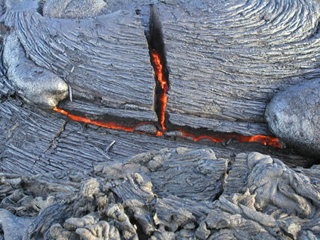 Standing on lava!